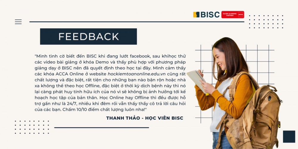 BISC - trung tâm đào tạo ACCA uy tín, chất lượng tại Việt Nam được học viên đánh giá cao