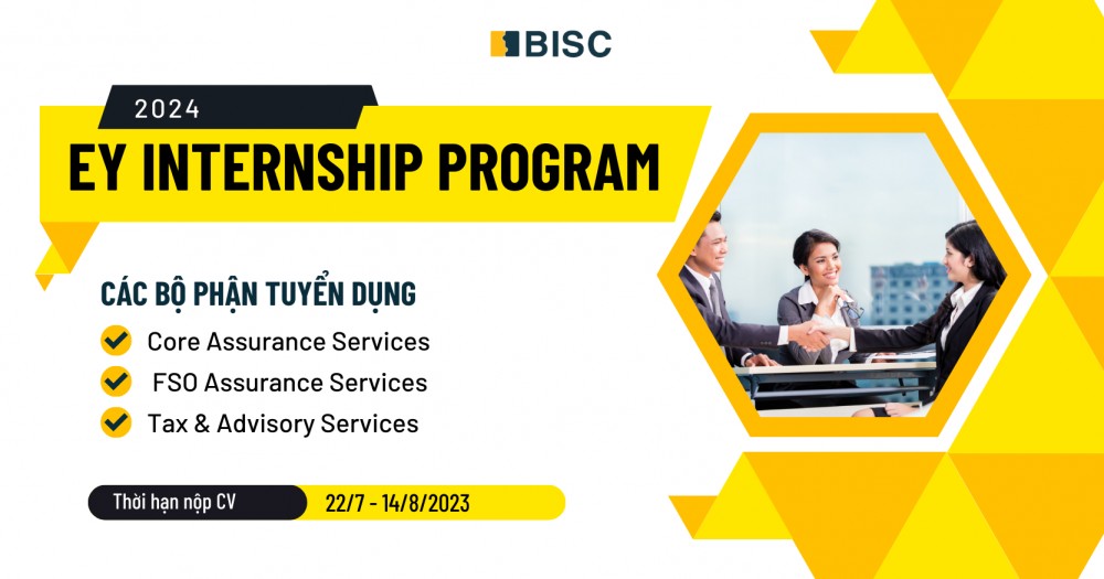 Chương trình tuyển dụng Internship của EY Việt Nam năm 2024 BISC Academy